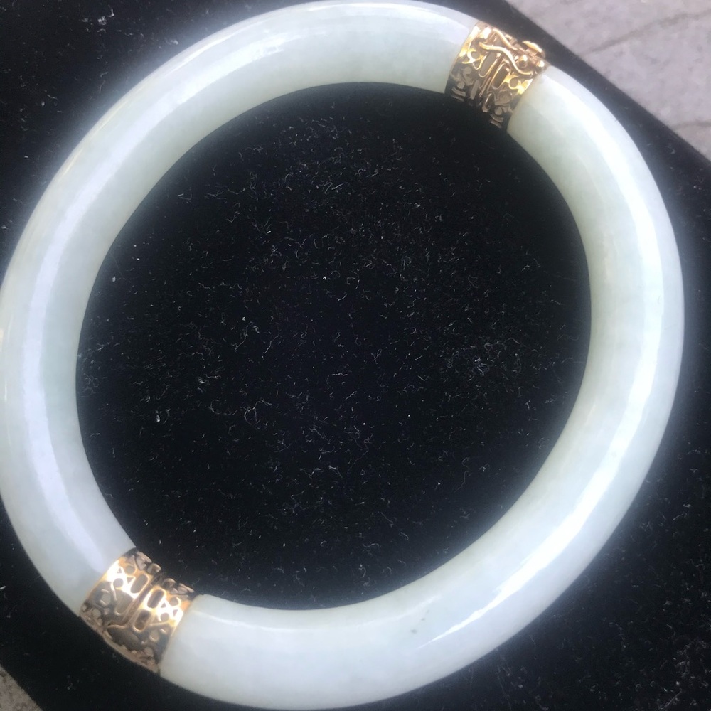 Bundle 3 jade 14k gold natural genuine jade state sale - Picture 9 of 9